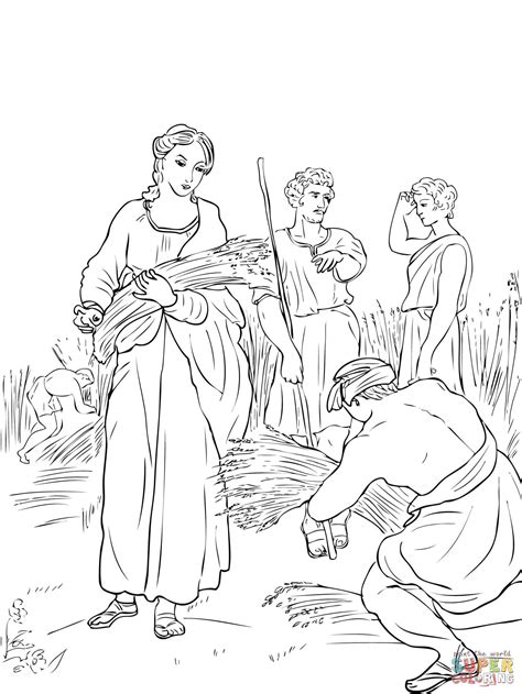 ruth and naomi coloring page|More.